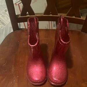 Rain boot glitter pink size 5 toddler